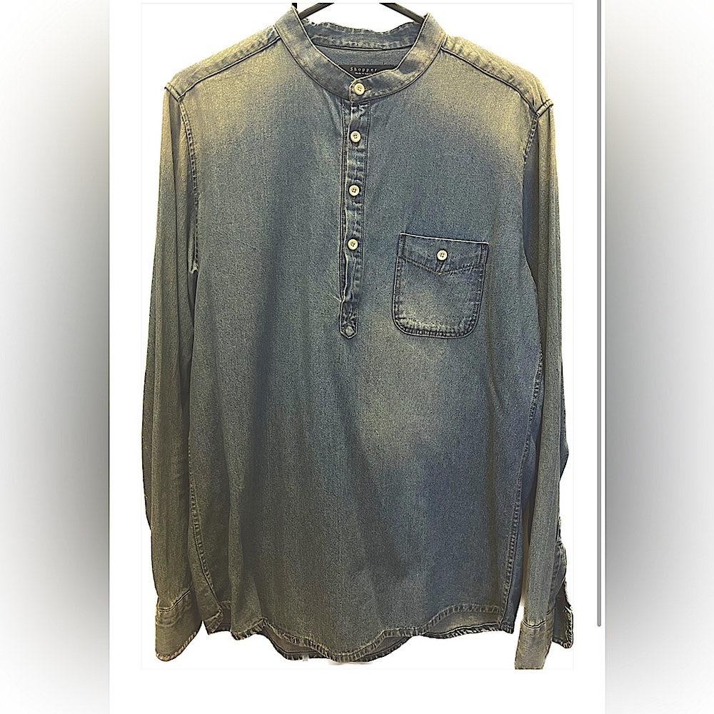 Men's Regular-fit Long-Sleeve Denim Shirt